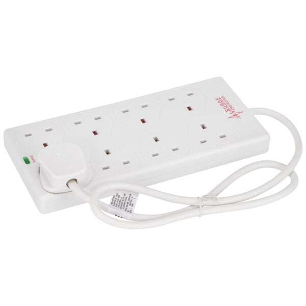 Pro Elec PEL00028 6 Way Individually Switched Extension Lead, 1 m, White
